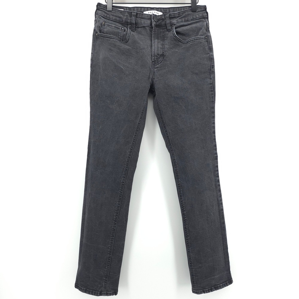 PacSun Slim Men Jeans 29x30 Washed Black Denim Casual Streetwear Pants